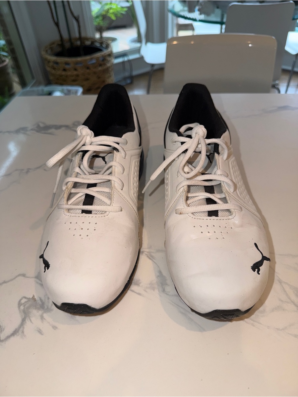 Puma Men’s White and Black Athletic Shoes